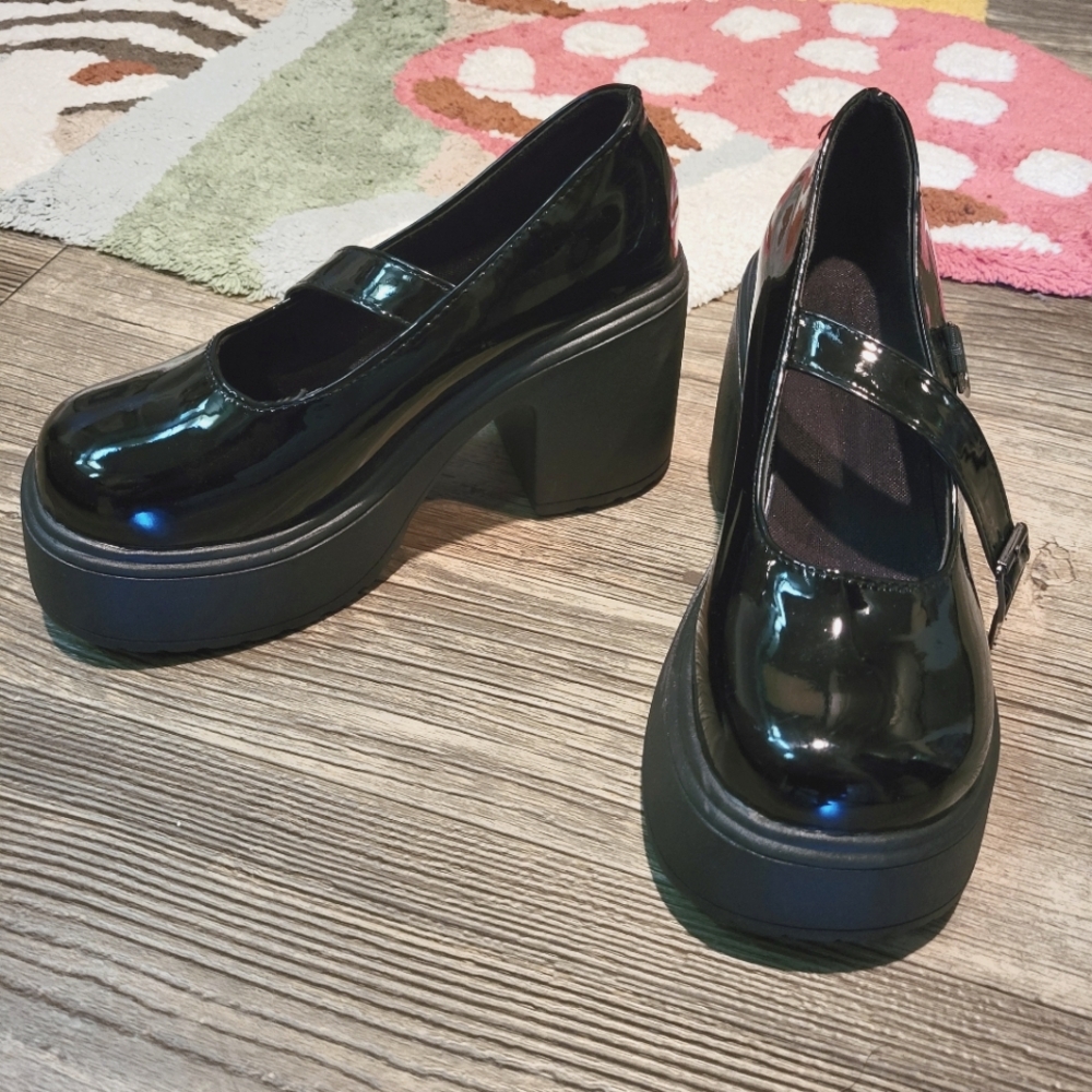 DOLLS KILL | Black Platform Mary Jane Shoes